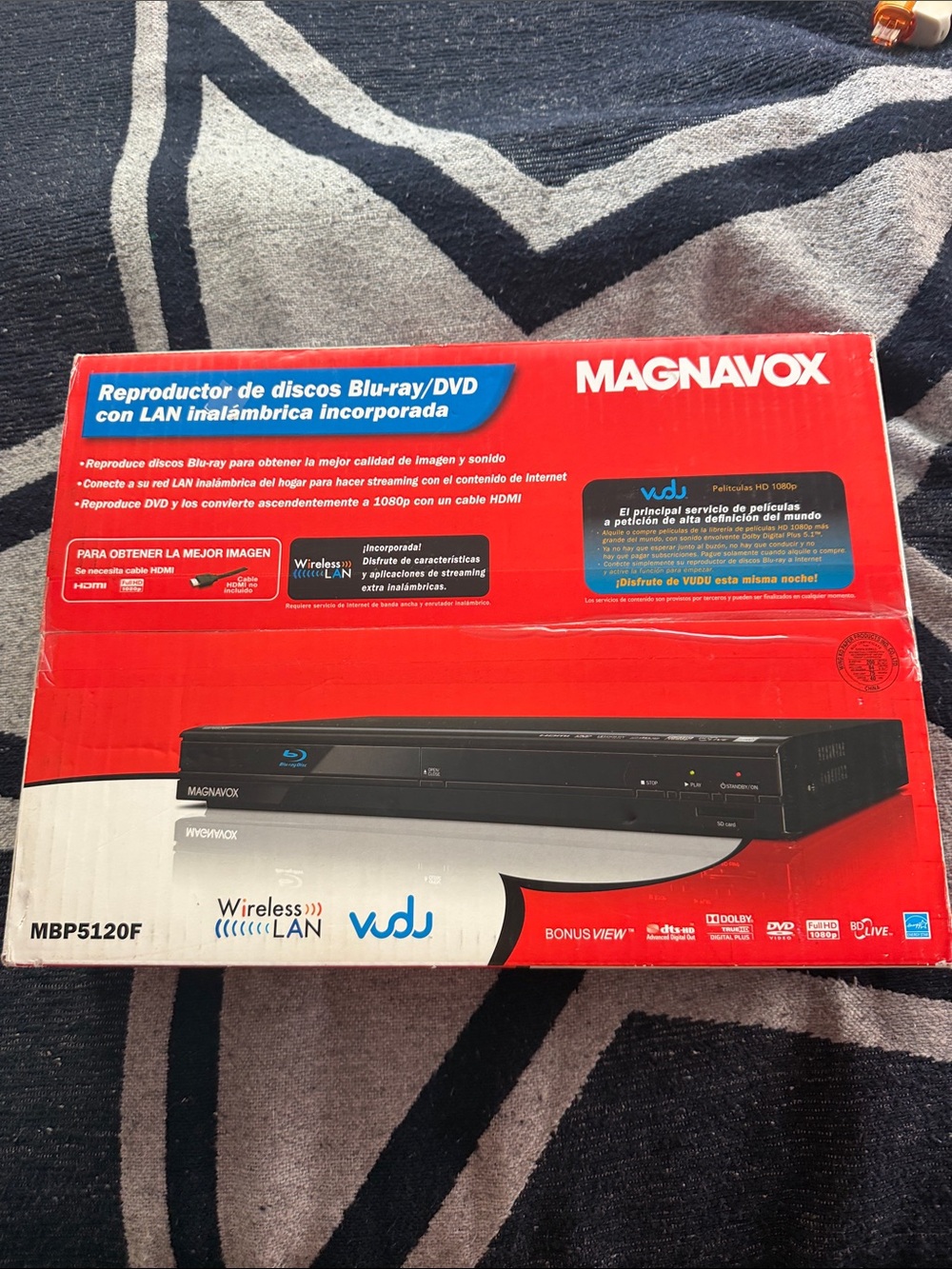 Black Blu-ray/DVD Player with Wireless LAN